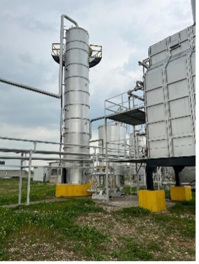 Processing towers at the Kirkuk refinery, Iraq