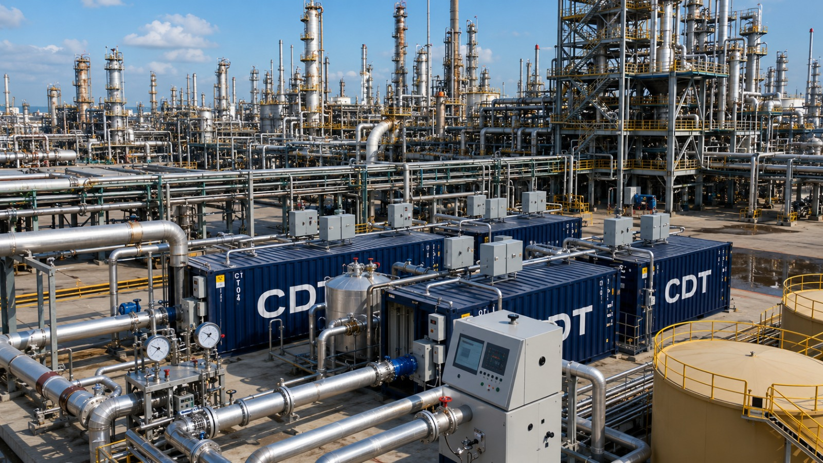 CDT upgrading unit piping